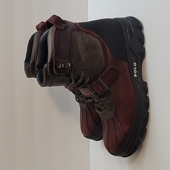 Polo by Ralph Lauren Huntswood Boots - Brown/Merlot - Sz 10 D - Picture 5 of 16